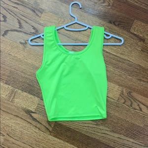 neon green crop top